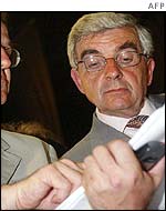 Chevenement is shown election results  in Belfort