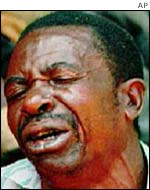 A Rwandan man at a refugee camp