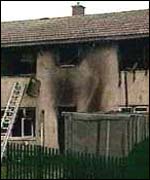 Fire engulfed the house in the Gurnos Estate