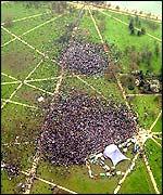 Crowds at Hyde Park rally