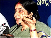 بھارتی وزیر صحت سشما سوراج